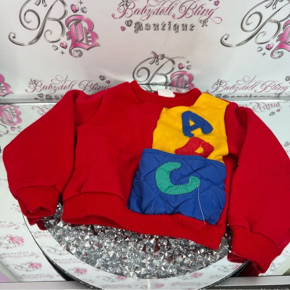 Signature ABC vintage baby shirt  Red ABC Kids Sweatshirt